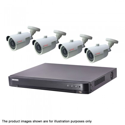 CCTV 4MP 4 port Set - Hikvision DS-7204HQHI-K1 4 Channel Turbo HD DVR + CP Plus CP-VAC-T40L2T 4MP IR Bullet Camera x 4 + 1TB Surveillance HDD CCTV 4MP 4 port Set - Hikvision DS-7204HQHI-K1 4 Channel Turbo HD DVR + CP Plus CP-VAC-T40L2T 4MP IR Bullet Camera x 4 + 1TB Surveillance HDD